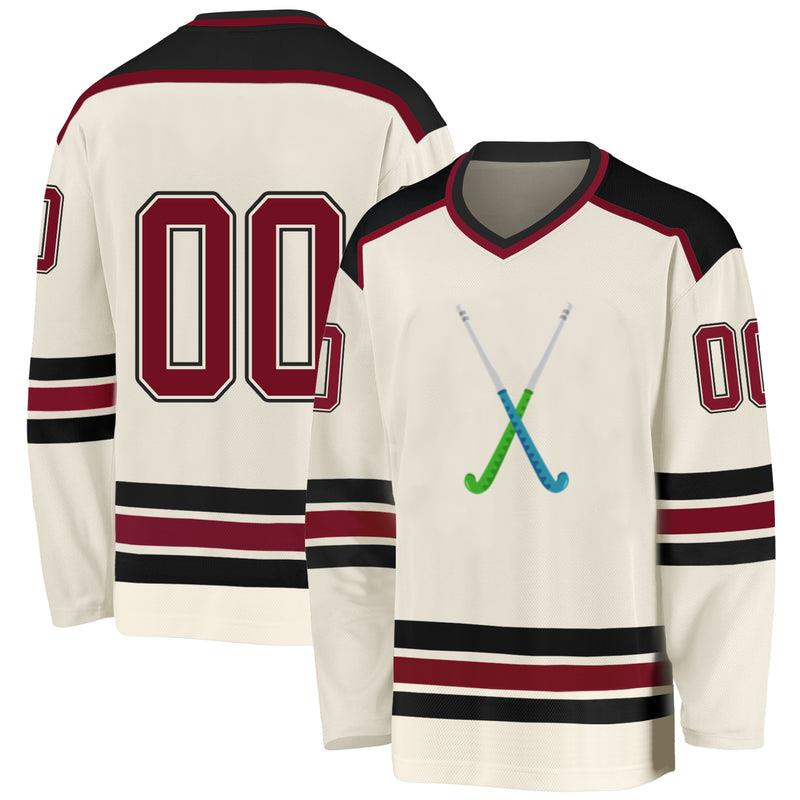 Blue Green Hockey Sticks Flat Hockey Jersey