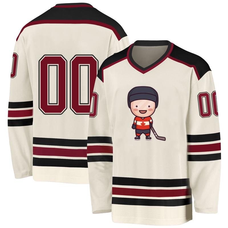 Cute Canadian Hockey Player Character Hockey Jersey