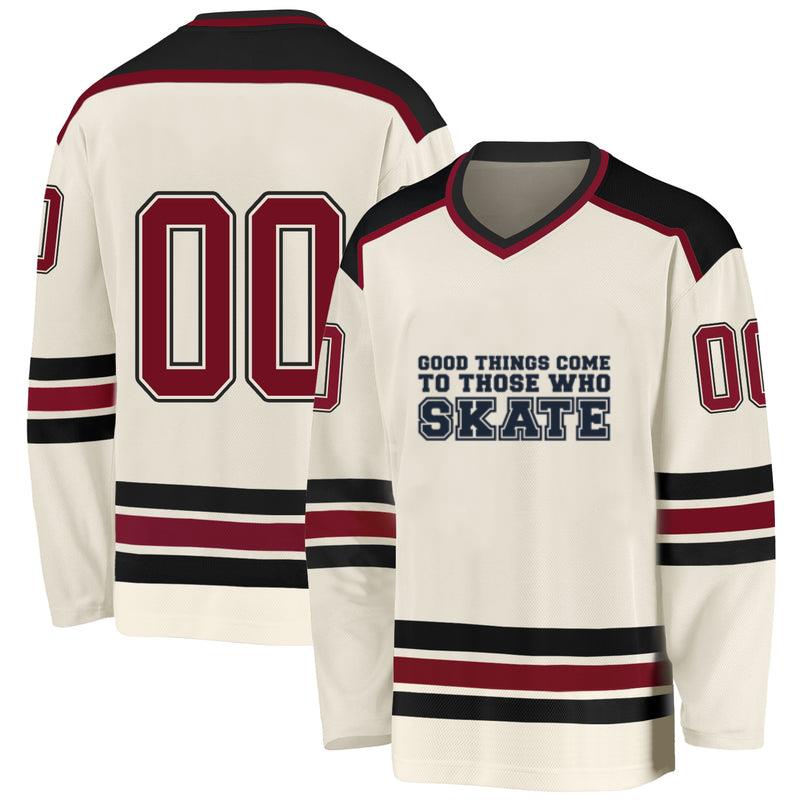Good Things Come To Those Who Skate Quote Cut Out Hockey Jersey