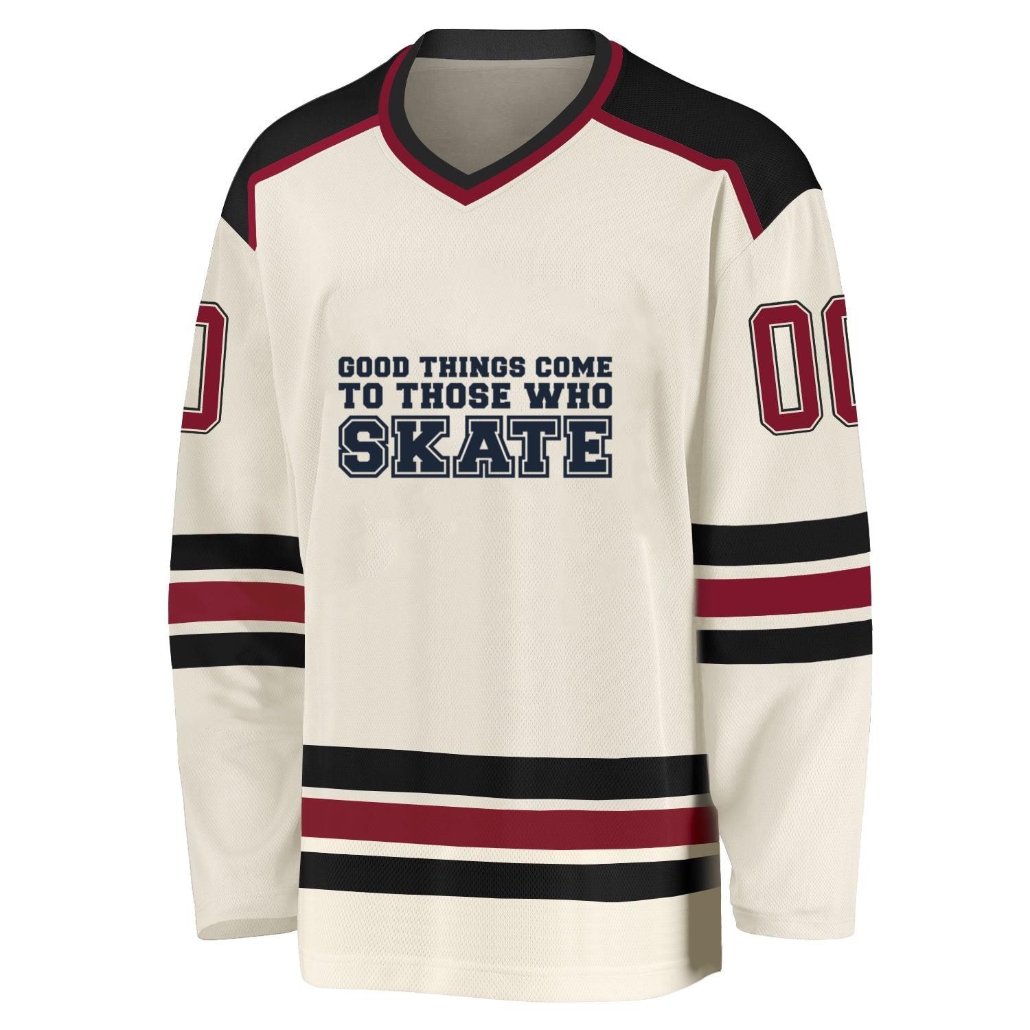 Good Things Come To Those Who Skate Quote Cut Out Hockey Jersey - Image 2