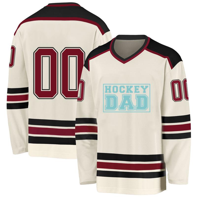 Hockey Dad Label Cut Out Hockey Jersey