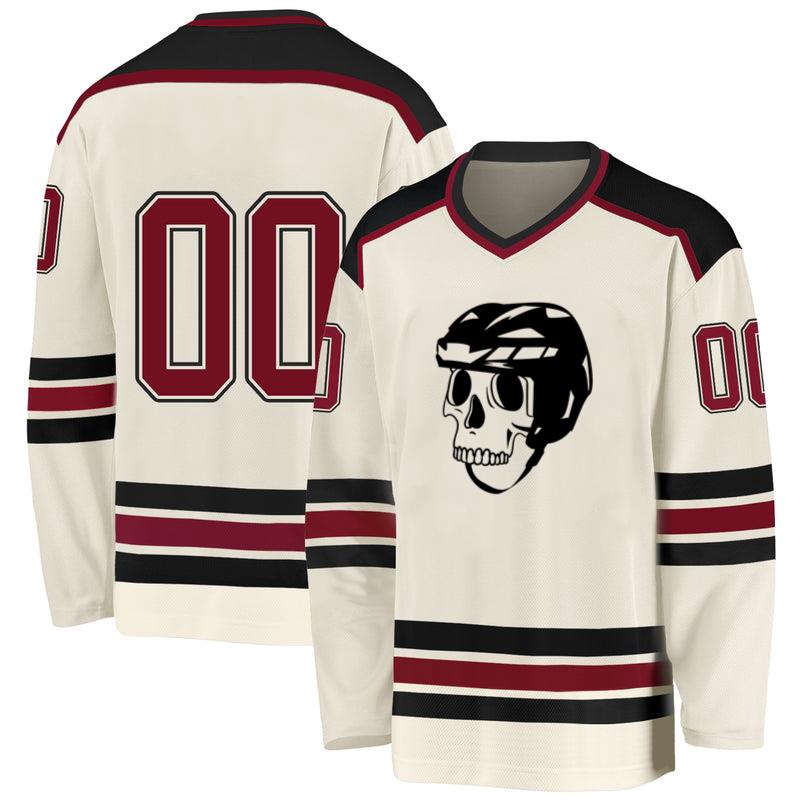 Hockey Helmet Skull High Contrast Hockey Jersey
