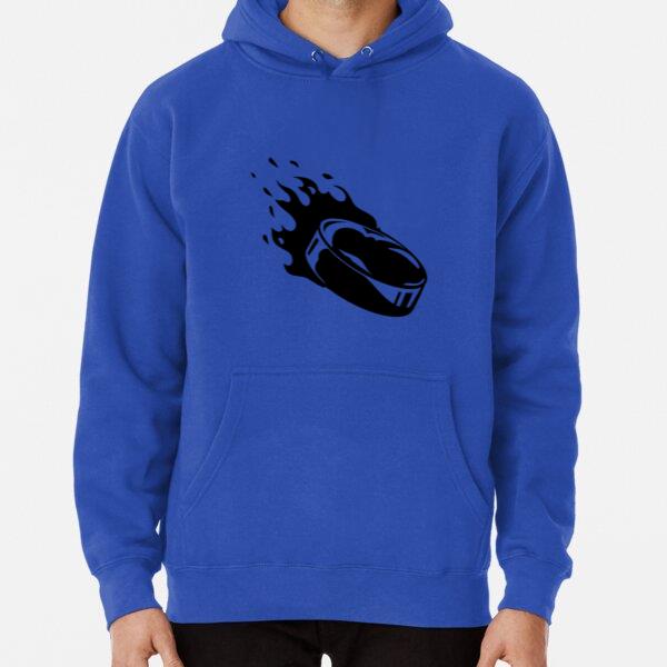 Ice Hockey Puck On Fire High Contrast Classic Unisex Hoodie