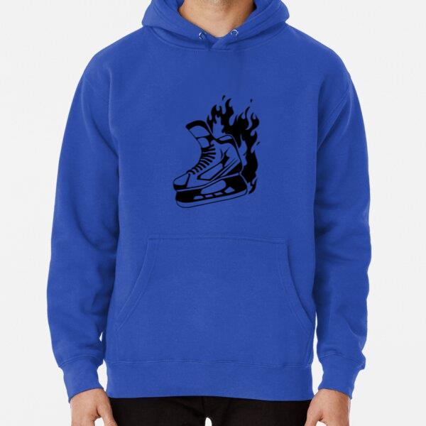 Ice Hockey Skate On Fire High Contrast Classic Unisex Hoodie
