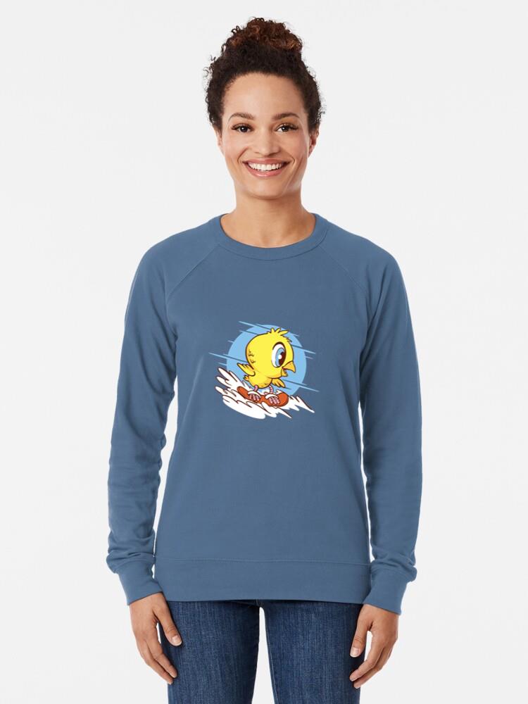 Little Chicken Joyfully Skiing In The Snow Loose Fit Sweatshirt - Image 3