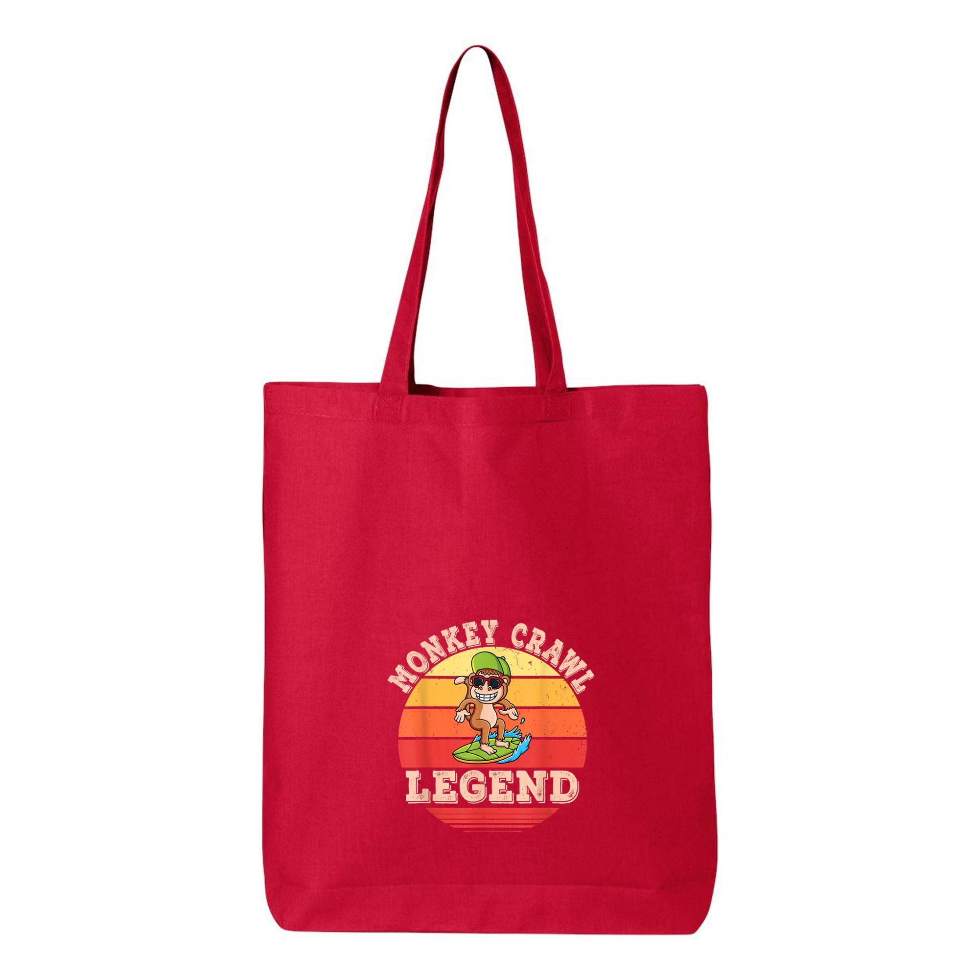 Monkey Crawl Legend Skimboarder Canvas Tote Bag 