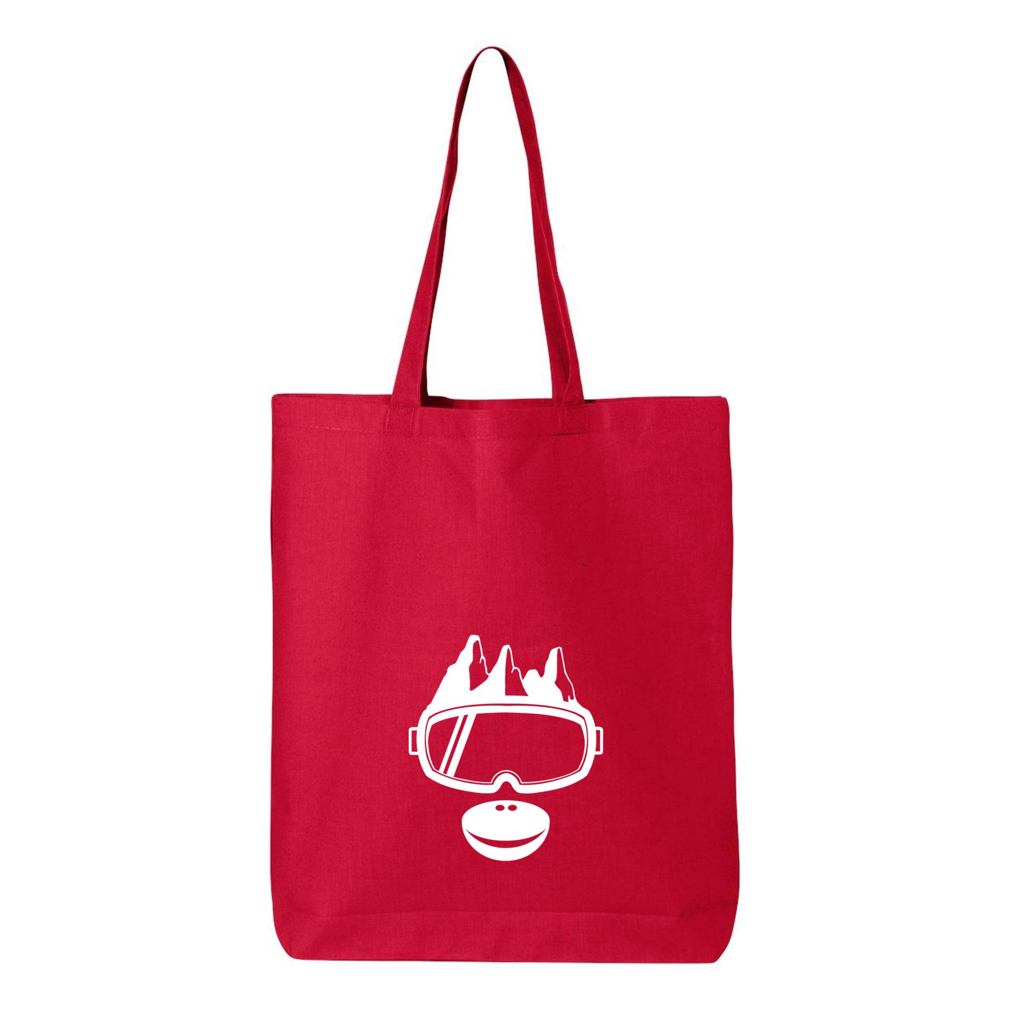 Ski Goggles Mountains Ape Monkey Canvas Tote Bag 