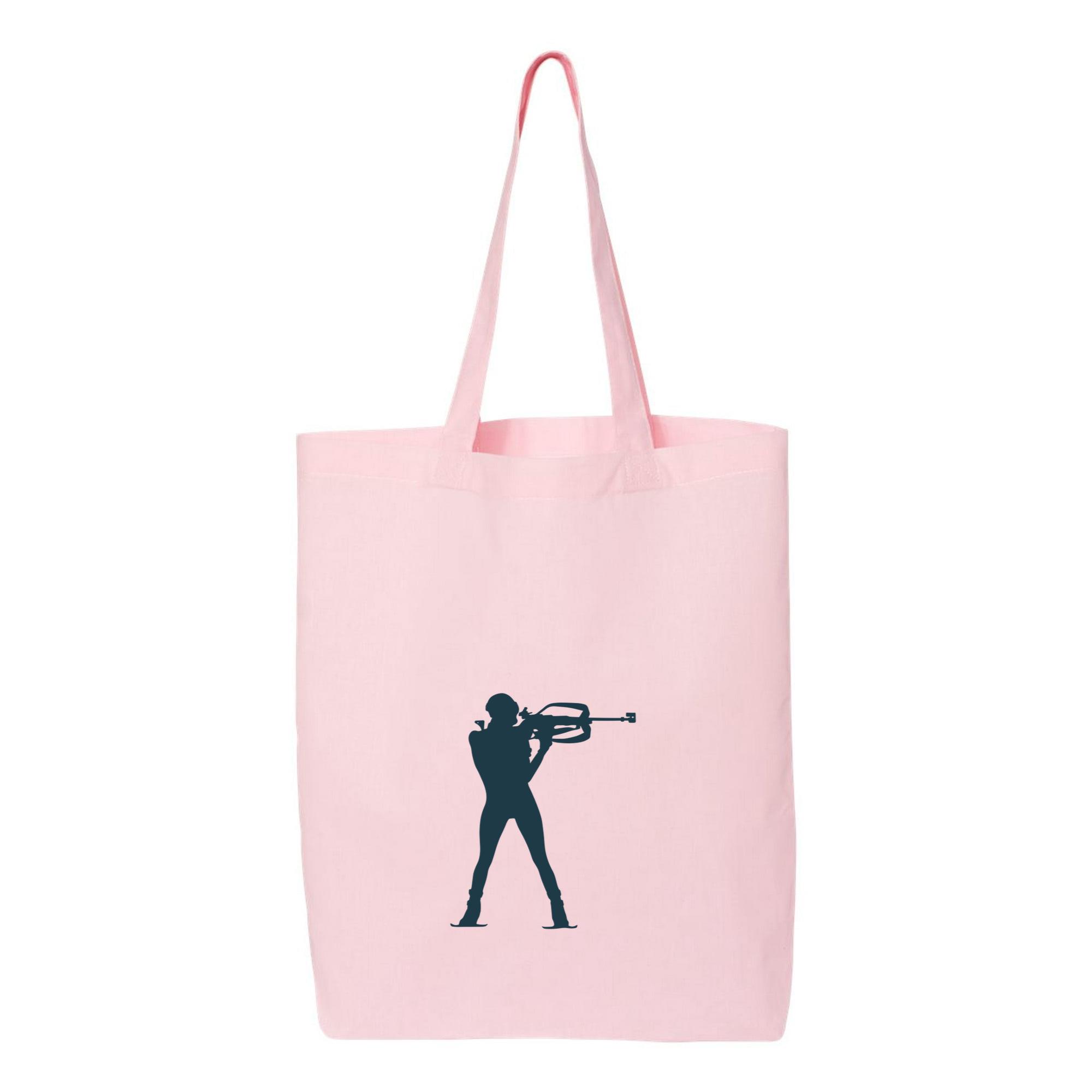 Winter Sport Snow Silhouette Canvas Tote Bag - Image 2